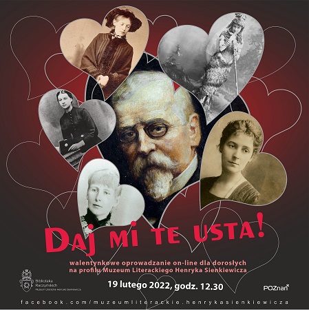 plakat wydarzenia przedstawiający Henryka Sienkiewicza