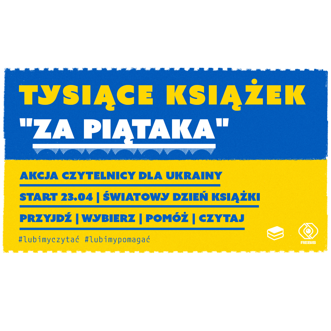 Informacje na temat wydarzenia na tle flagi Ukrainy.