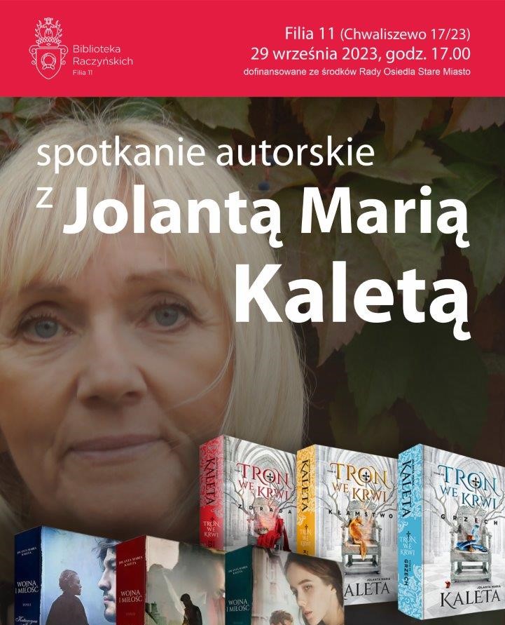 Twarz autorki i kilka jej książek