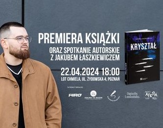 profilowe zdjęcie młodego autora po lewej i okladka ksiązki po prawej