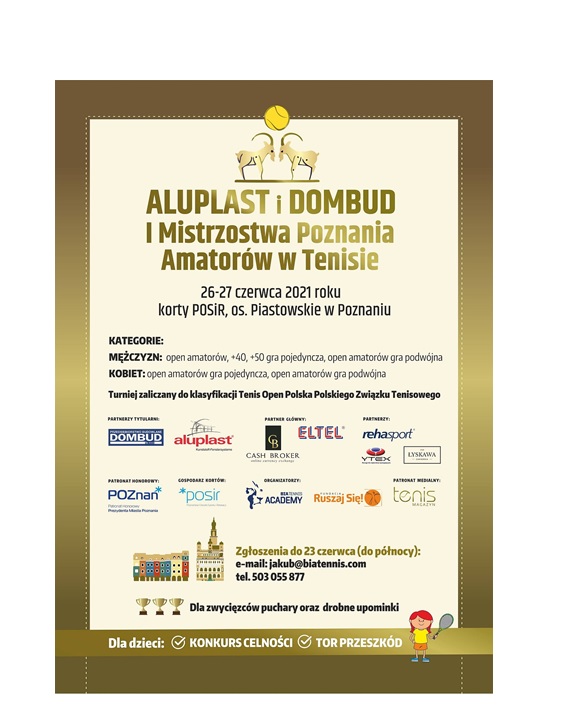 Plakat I Otwarte Mistrzostwa Poznania w tenisie
