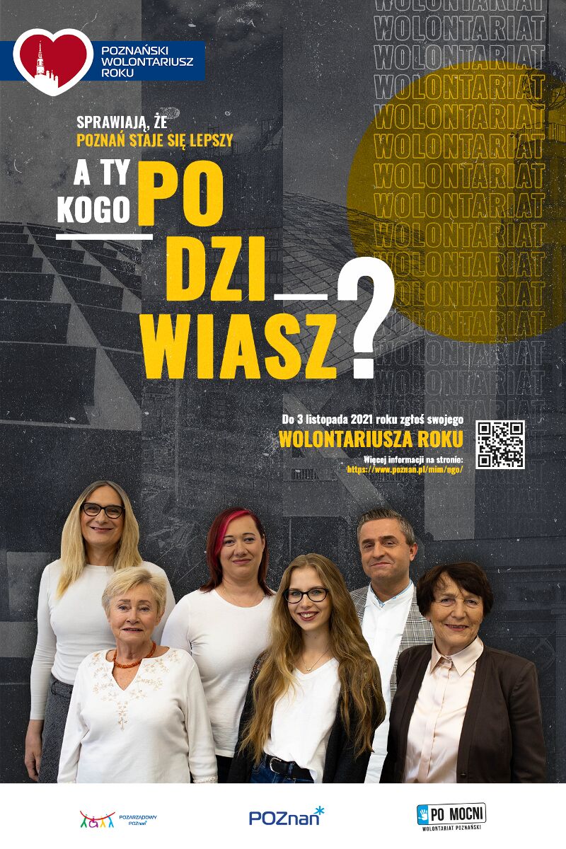 plakat Poznański Wolontariusz Roku 2021