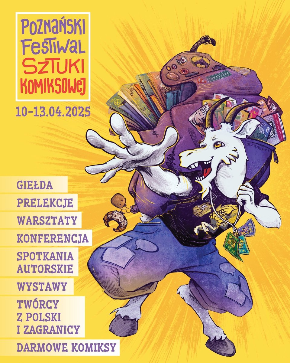 Plakat Poznańskiego Festiwalu Sztuki Komiksowej
