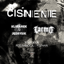 W tle czarno białe cienie oraz mało widoczna mapa z napisem "Poznań". Na froncie białe napisy - informacje o wydarzeniu zawarte w treści artykułu.