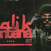 Na plakacie zdjęcie artysty, mężczyzny w czarnym stroju, trzymającego oburącz okulary przed twarzą. Z lewej strony czerwone napisy, szczegóły na temat wydarzenia zawarte w treści artykułu. Tło czarno-czerwone. Na plakat naniesiony efekt jakby zdjęcie było postarzone lub lekko zniszczone.