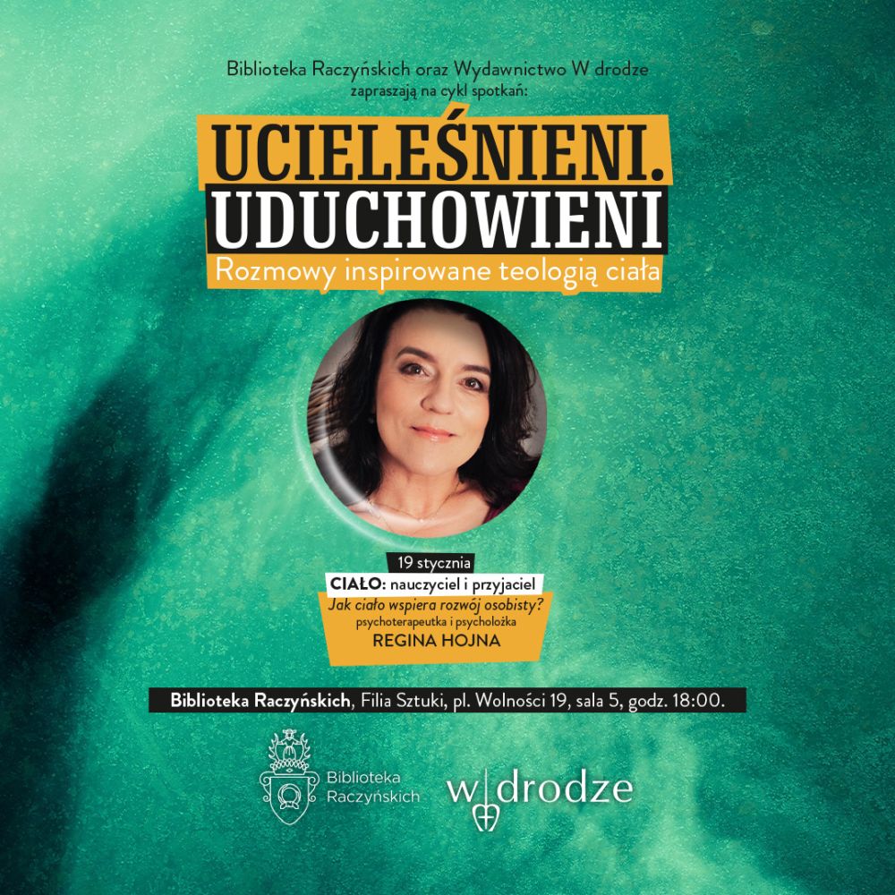 Plakat wydarzenia z portretem jego pierwszej gościni.