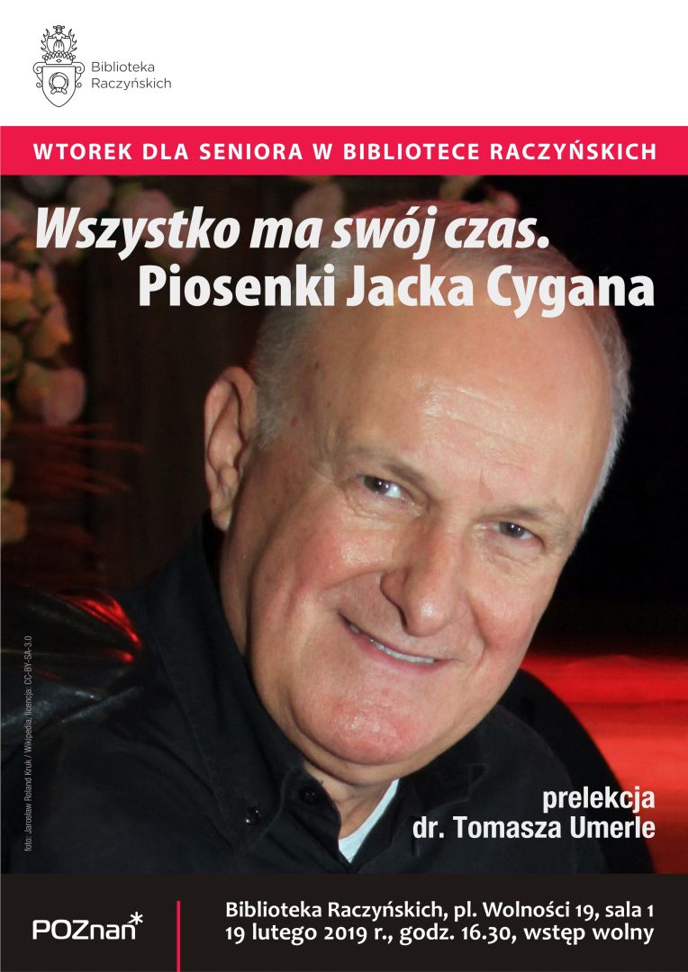 plakat z Jackiem Cyganem