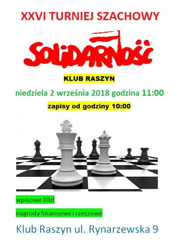 Plakat z motywem szachownicy