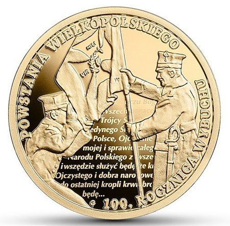 rewers złotej monety