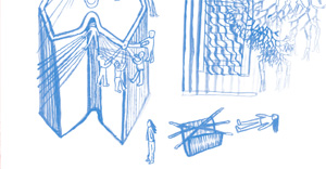 rysunek niebieski na białym tle