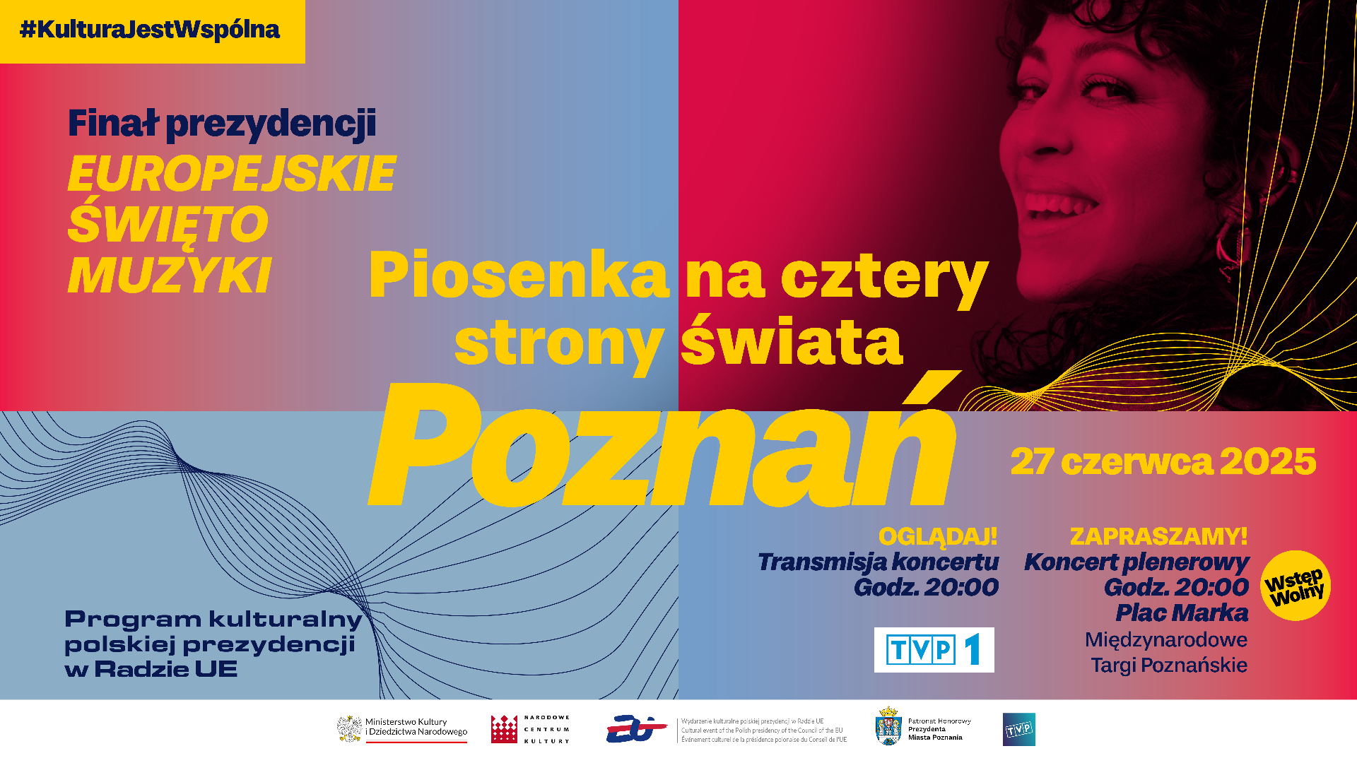 Widok z lotu ptaka na Międzynarodowe Targi Poznańskie. Na pierwszym planie widoczny jest charakterystyczny budynek wejściowy z wysoką wieżą i napisem "Międzynarodowe Targi Poznańskie".