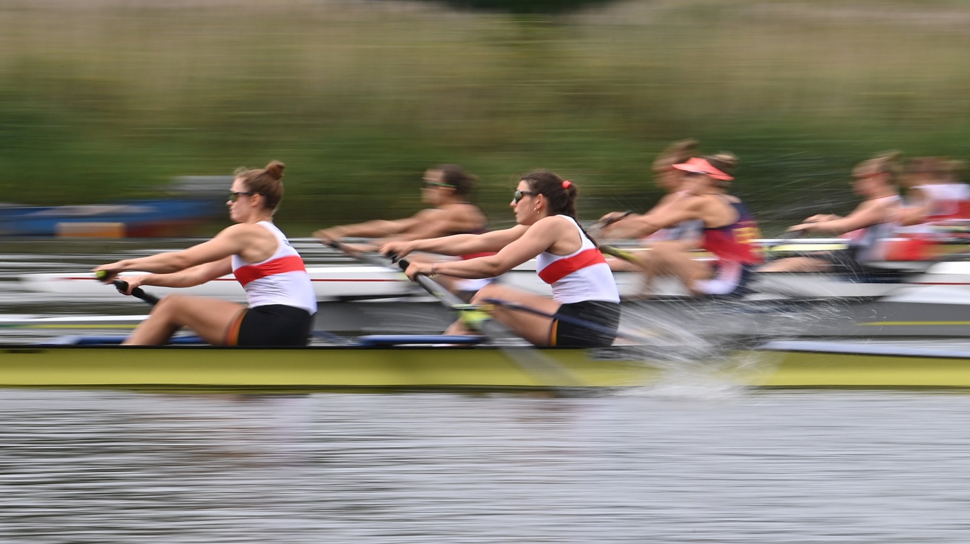 Wioślarki podczas zawodów