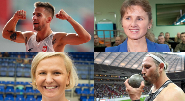 Cztery zdjęcia: Tomasz Majewsk, Renata Mauer-Różańska, Otylia Jędrzejczak, Marcin Lewandowski