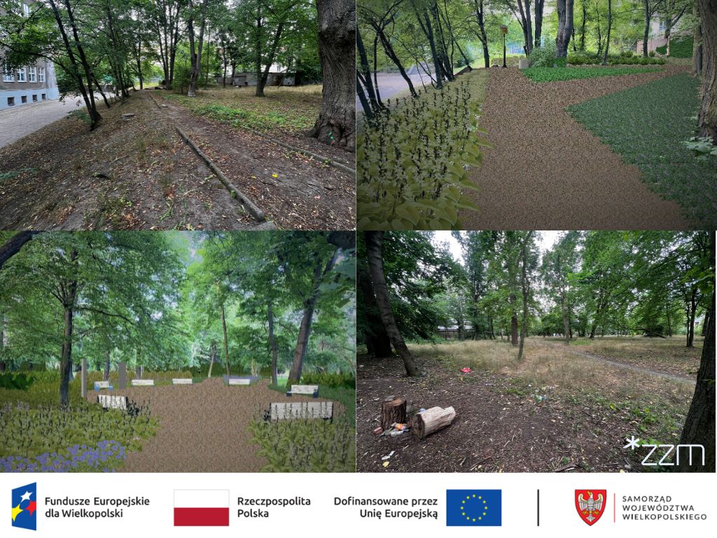 Zdjęcia i wizualizacje skweru przy ul. Widnej