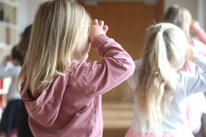 Na zdjęciu fragment warsztatów dla dzieci.