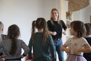 Na zdjęciu fragment warsztatów dla dzieci.