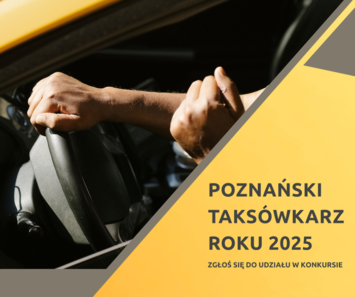 zdjęcie przedstawia ręce na kierownicy samochodu - plakat konkursowy