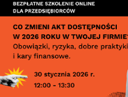 Akt dostępności 2026 w praktyce - bezpłatne szkolenie dla przedsiębiorców