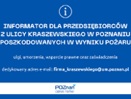 INFORMATOR DLA PRZEDSIĘBIORCÓW z ulicy Kraszewskiego w Poznaniu