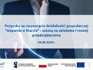 Pożyczka na rozpoczęcie działalności gospodarczej "Wsparcie w Starcie" - szansą na założenie i rozwój przedsiębiorstwa.