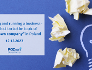 Zakładanie i prowadzenie działalności gospodarczej - wprowadzenie do tematu "własnej firmy" w Polscie (w języku angielskim)