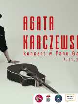 Baner promujący wydarzenie. Nazwa wydarzenia, data i zdjęcie Artystki.