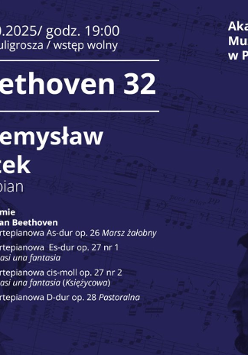 Baner promujący wydarzenie. Nazwa wydarzenia, data i zdjęcie Artysty.