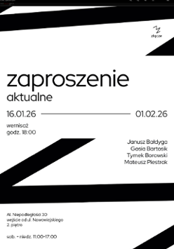 Baner promujący wystawę i podstawowymi informacjami o niej.