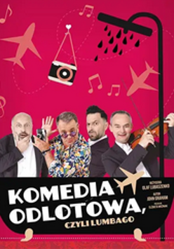 Baner z nazwą wydarzenia. Zdjęcie osób artystycznych.