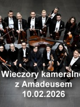 Baner promujący wydarzenie. Nazwa wydarzeania i zdjęcia osób artystycznych.