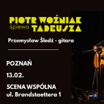 Baner promujący wydarzenie. Nazwa wydarzeania i zdjęcia osób artystycznych.