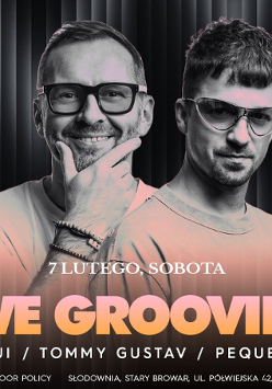 Baner promujący wydarzenie. Nazwa wydarzeania i zdjęcie osób artystycznych.