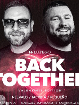 Baner promujący wydarzenie. Nazwa wydarzeania i zdjęcie osób artystycznych.