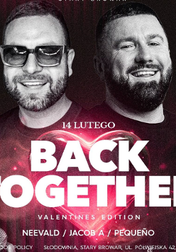 Baner promujący wydarzenie. Nazwa wydarzeania i zdjęcie osób artystycznych.