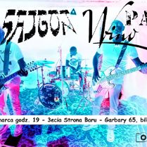 Baner promujący wydarzenie. Nazwa wydarzeania i zdjęcie osób artystycznych.