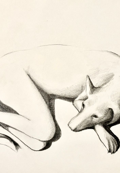 Na grafice jedna z prac na wystawie.