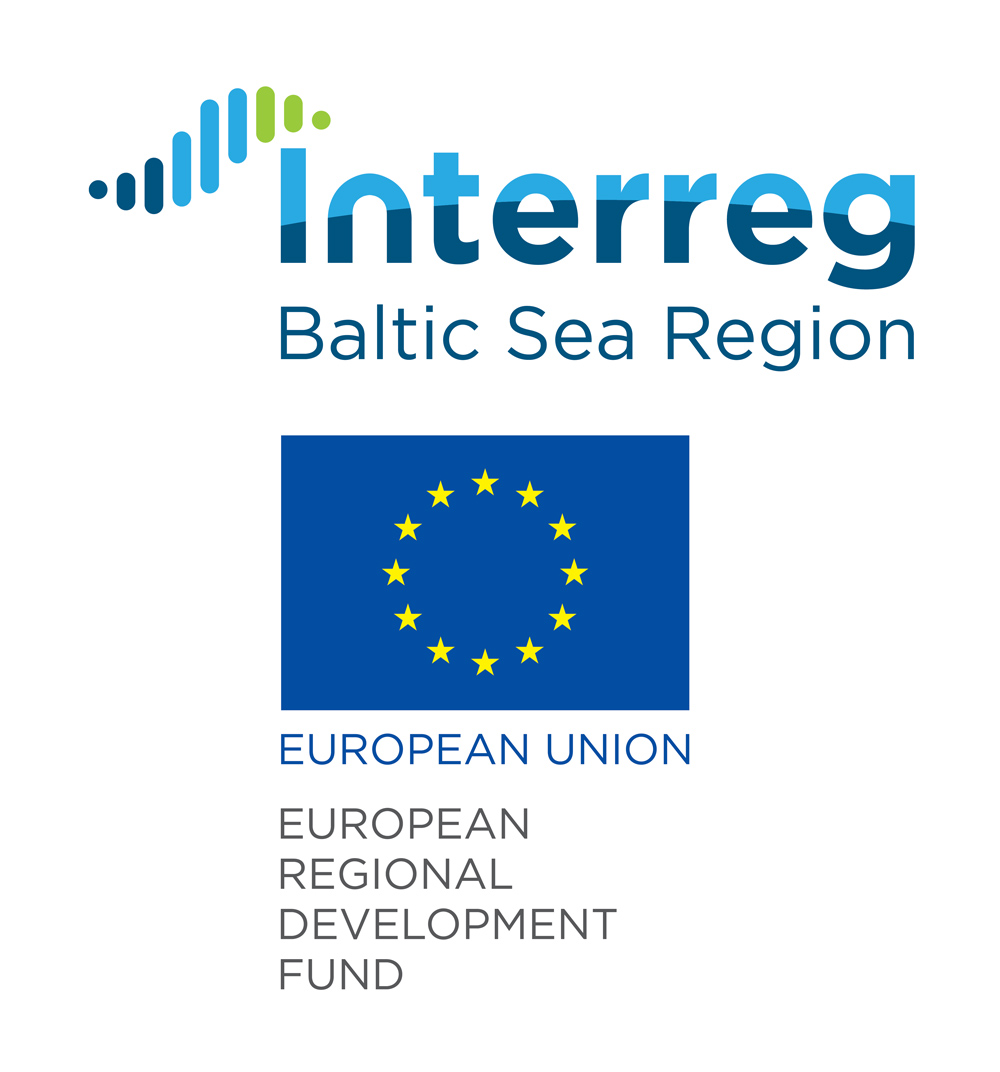 Logotyp programu Interreg Regionu Morza Bałtyckiego w wersji anglojęzycznej