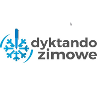 Płatek śniegu i napis: Dyktando zimowe.