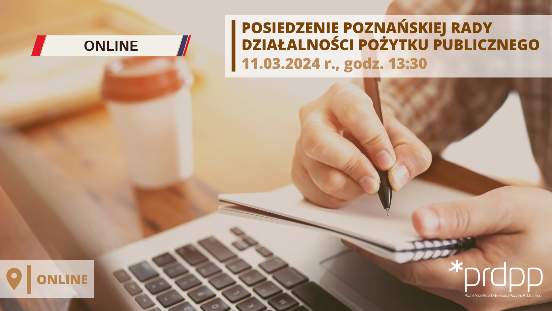 Posiedzenie Poznańskiej Rady Działalności Pożytku Publicznego odbędzie się 11 marca 2024 r., o godz. 13:30, online. - grafika artykułu