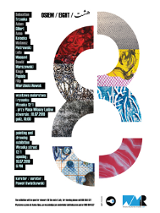 Po lewej stronie informacje o wuystawie a po prawej kolorowa cyfra 8