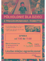 Plakat wydarzenia: figurki lego i opis.