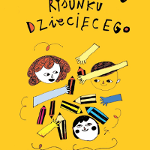 .Narysowane głowy i ręce dzieci, kolorowe kredki.