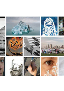 Kolaż zdjęć z wystawy