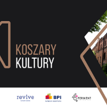 Zdjęcie buynku koszar. Plakat koszary kultury.