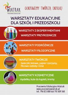 Zajęcia edukacyjne dla dzieci i młodzieży w przedszkolach i szkołach