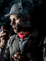 Baner: Sherlock Holmes z fajką