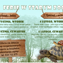 Baner wydarzenia: Na zielony tle, brązowe tabliczki i napisy. W prawym dolnym rogu zółów ze ślimakiem na pancerzu.