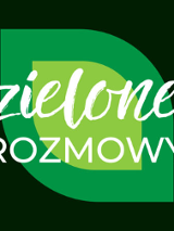 Logo cyklu wraz z nazwą "Zielone rozmowy".