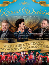 Baner promujący wydarzenie. Nazwa wydarzenia i zdjęcie artystów.