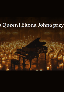 Baner promujący wydarzenie. Nazwa wydarzenia i zdjęcie z wielona świecami.